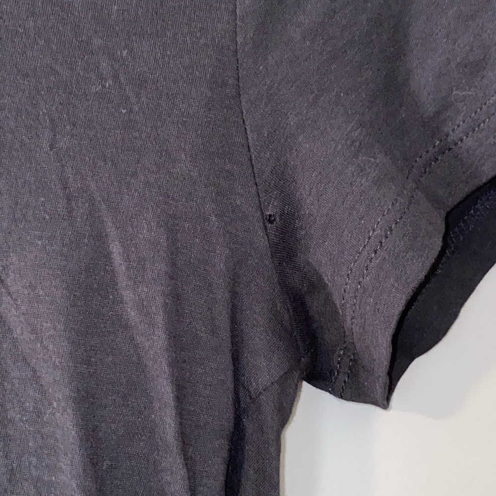 Theory Drape Twist Bodycon Dress Pima Cotton Black Women's - Medium - Picture 5 of 5